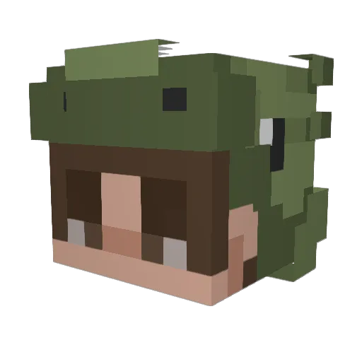 Epp1ng Minecraft avatar head, 3D render