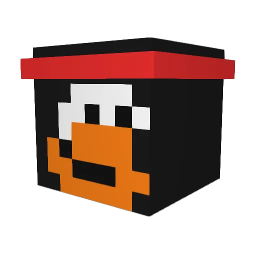 Epproll Minecraft avatar head, 3D render