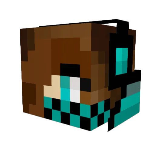 Eppster84 Minecraft avatar head, 3D render