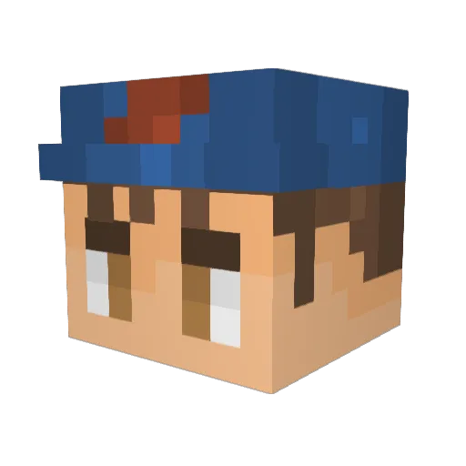 Epretude Minecraft avatar head, 3D render