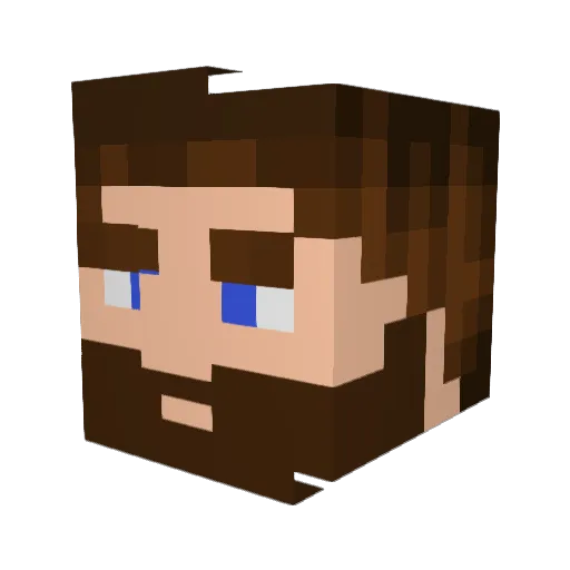 Epriv Minecraft avatar head, 3D render