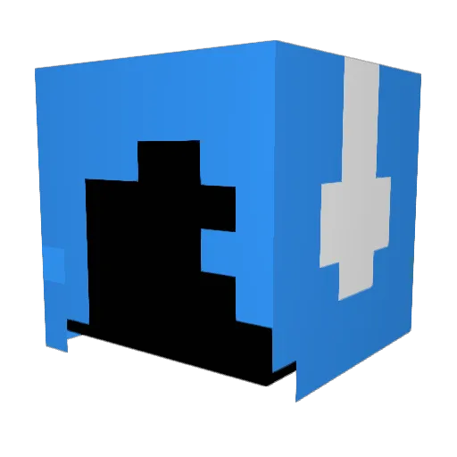 Epsicode Minecraft avatar head, 3D render