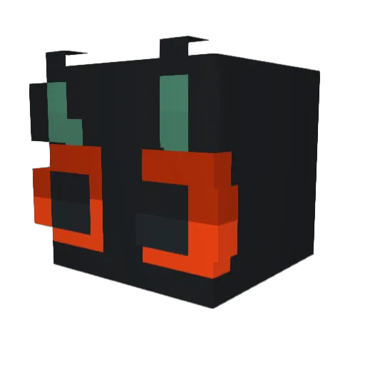 Epxin Minecraft avatar head, 3D render