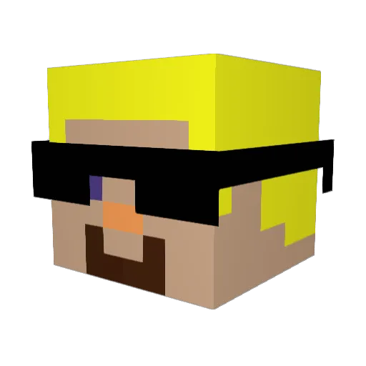 Epyoch Minecraft avatar head, 3D render