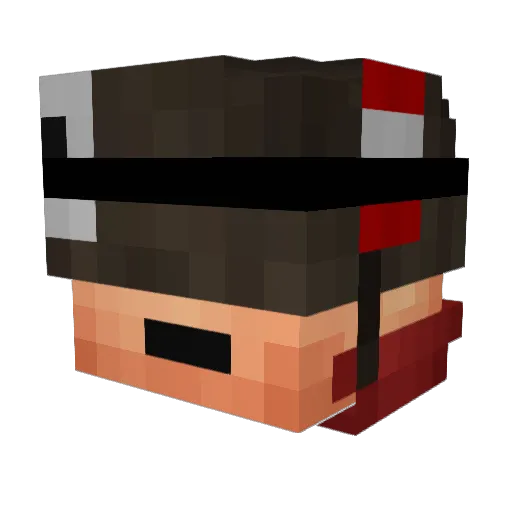 EqBeatz Minecraft avatar head, 3D render