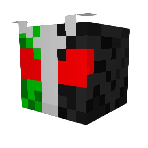 Eqark Minecraft avatar head, 3D render