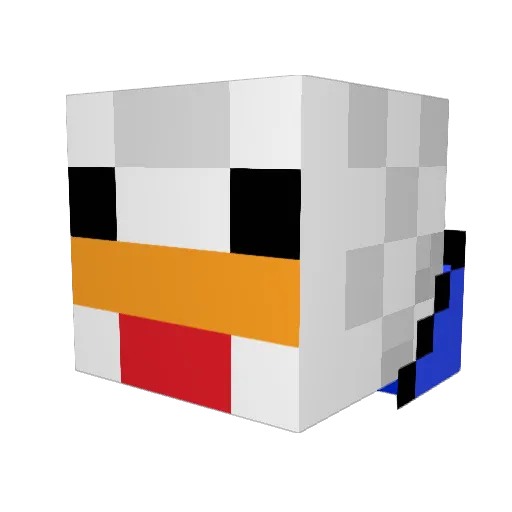 EqeRiS Minecraft avatar head, 3D render