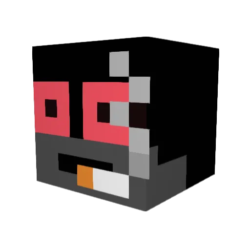 Eqezz Minecraft avatar head, 3D render
