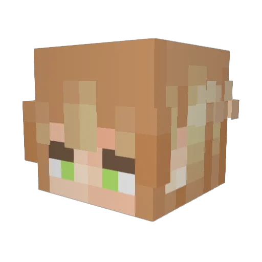Eqquinoxx Minecraft avatar head, 3D render