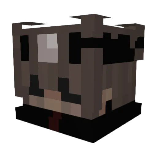 Eqquonix Minecraft avatar head, 3D render
