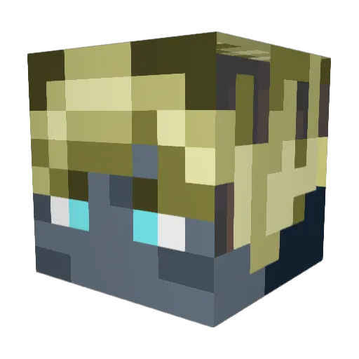 Eqrie Minecraft avatar head, 3D render