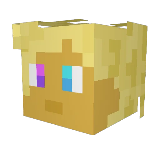 Equ1fox Minecraft avatar head, 3D render
