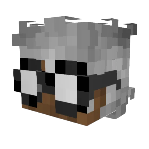 Equablerok Minecraft avatar head, 3D render