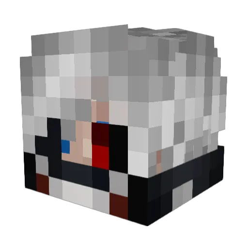 Equalir Minecraft avatar head, 3D render