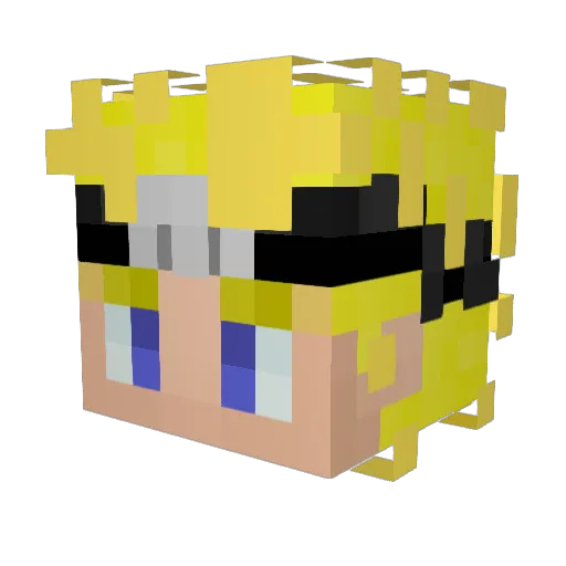 Equalizer_Ronald Minecraft avatar head, 3D render