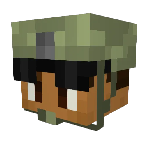 Equation Minecraft avatar head, 3D render