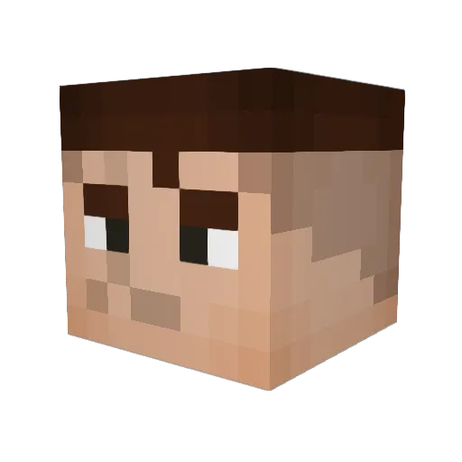 Equatrash Minecraft avatar head, 3D render