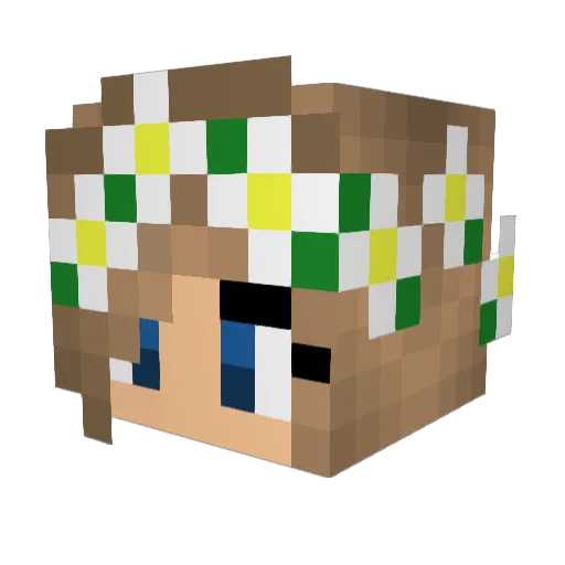 Equestrehh Minecraft avatar head, 3D render