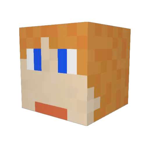 Equiace Minecraft avatar head, 3D render