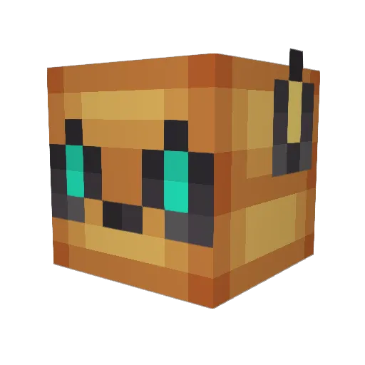 Equic Minecraft avatar head, 3D render