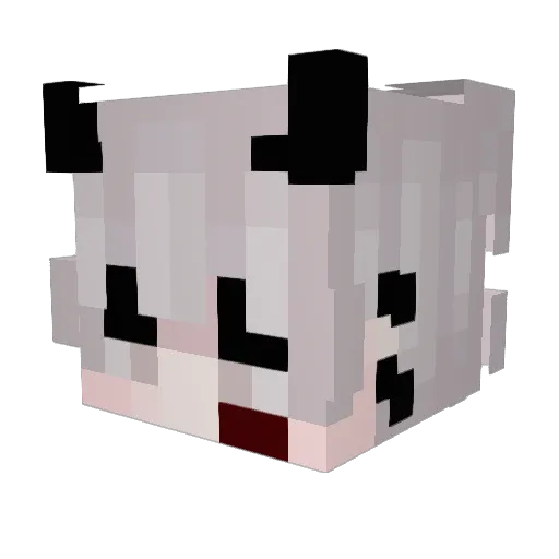 Equiloss Minecraft avatar head, 3D render