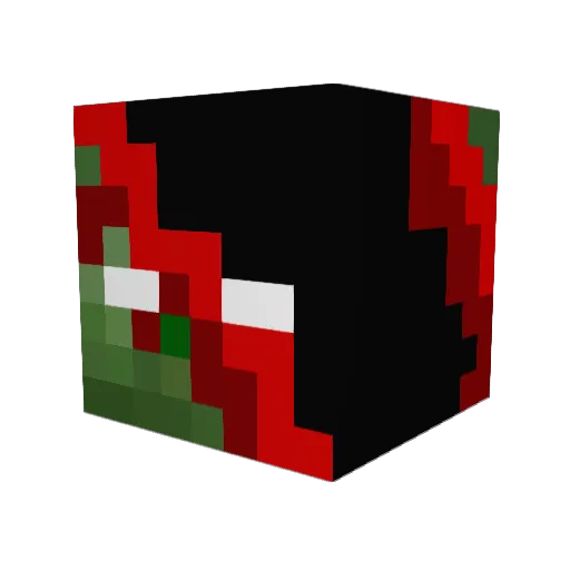 Equinax Minecraft avatar head, 3D render