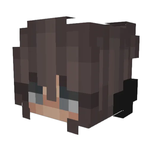 Equine_Girl Minecraft avatar head, 3D render