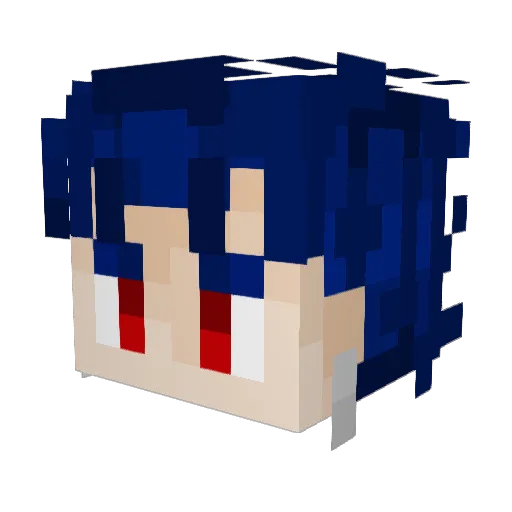 EquinoxBlues Minecraft avatar head, 3D render
