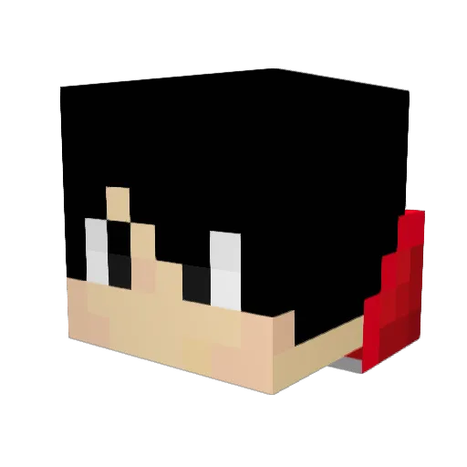 EquiouxD Minecraft avatar head, 3D render