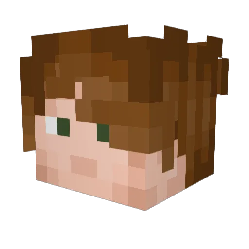 EquipSunglasses Minecraft avatar head, 3D render