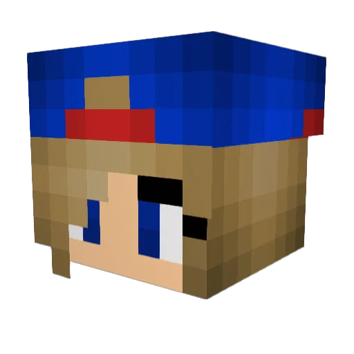 Equity7 Minecraft avatar head, 3D render