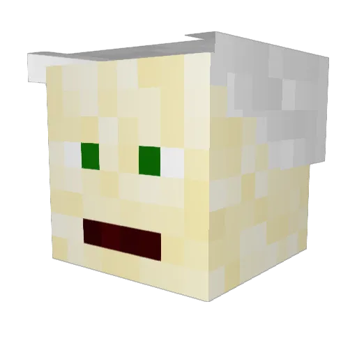 Equss Minecraft avatar head, 3D render