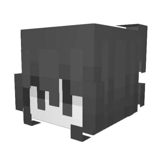 Eqwake Minecraft avatar head, 3D render
