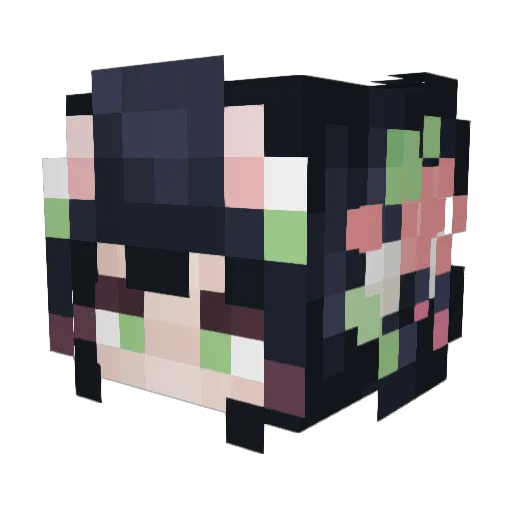 Er1cq Minecraft avatar head, 3D render