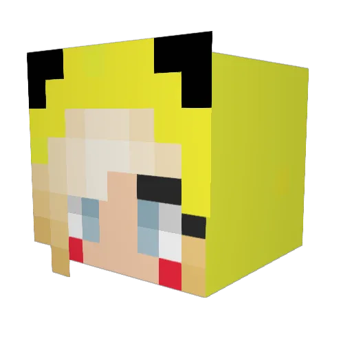 Er1kaPlay Minecraft avatar head, 3D render