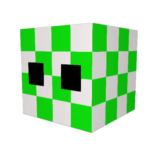 ErBeTiCoO Minecraft avatar head, 3D render