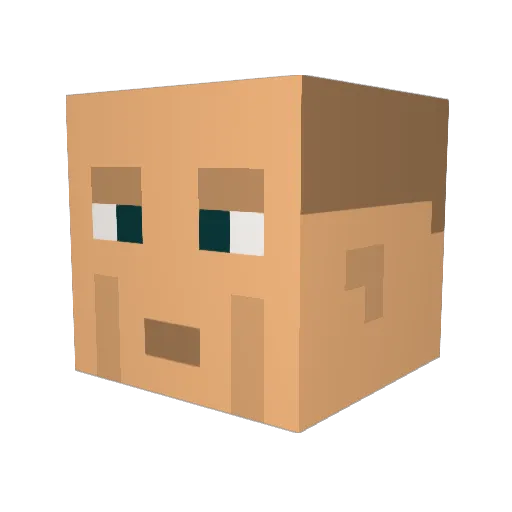 ErDenisio Minecraft avatar head, 3D render