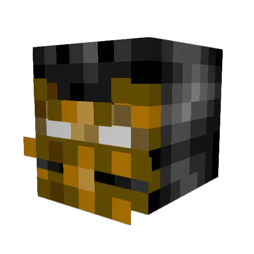 ErDiablo Minecraft avatar head, 3D render