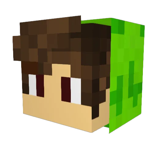 ErLeozzo Minecraft avatar head, 3D render
