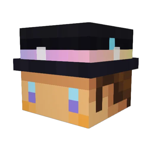 ErMaiki Minecraft avatar head, 3D render