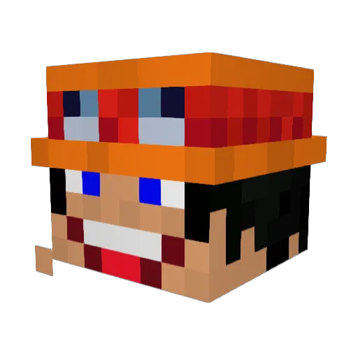 ErNanoHD Minecraft avatar head, 3D render