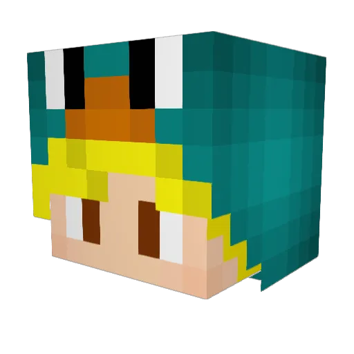ErPama Minecraft avatar head, 3D render