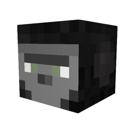 ErPaxMan Minecraft avatar head, 3D render