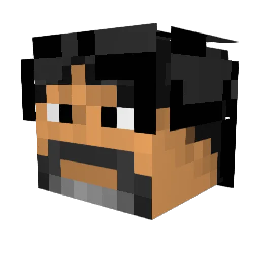 ErPolletto Minecraft avatar head, 3D render