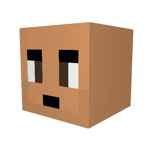 ErRose Minecraft avatar head, 3D render