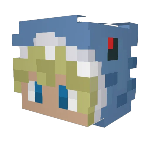 ErSK_BS Minecraft avatar head, 3D render