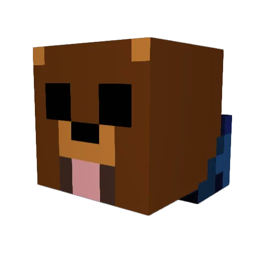 ErUbrika Minecraft avatar head, 3D render