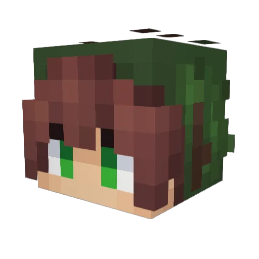 Er_Huang_ Minecraft avatar head, 3D render