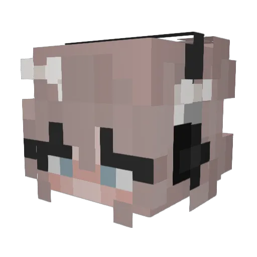 Era0407 Minecraft avatar head, 3D render