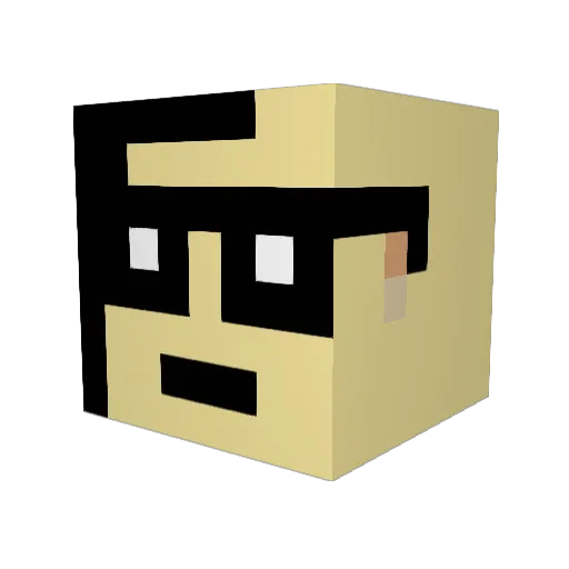 Era33 Minecraft avatar head, 3D render